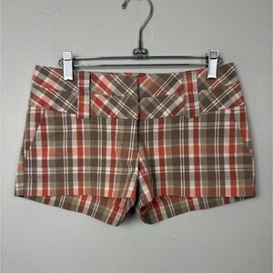 VTG Y2K Charlotte Russe Plaid Micro Mini Shorts Low Rise Juniors 3 Preppy Baddie